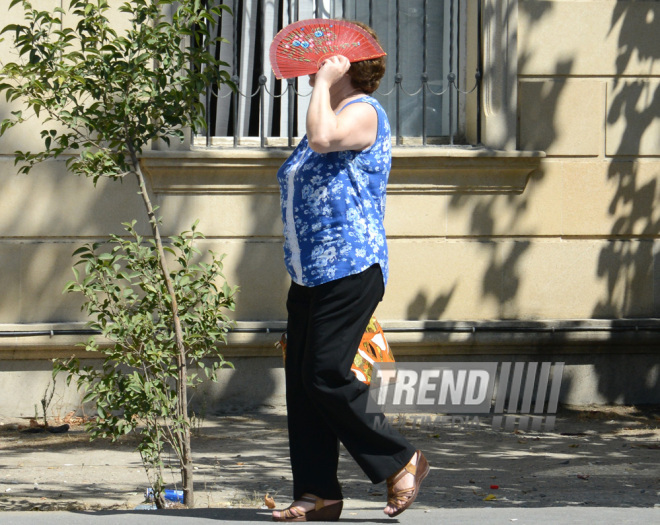 Hot summer day in Baku. Azerbaijan, Baku, 23 August, 2016 